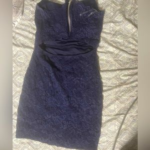 David’s bridal navy blue homecoming dress